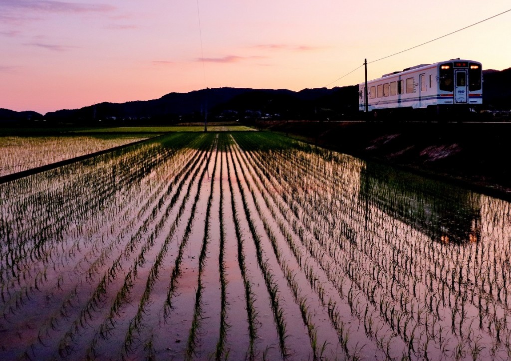 モノクロ 夕方 風景 CD 夕日の田園風景 – 天浜線（天竜浜名湖鉄道株式会社） – 日本の原風景に
